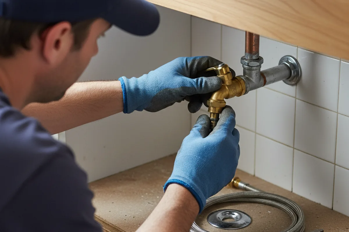 Shutoff valve and fitting work during Emergency Plumbing in Richfield